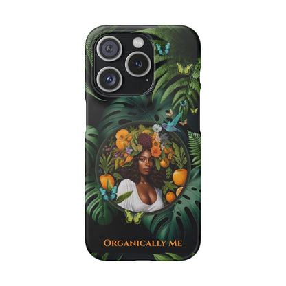 100% Organic A Fern Monstera Plant Garden Snap Phone Case with Black Woman, for iPhone and Android Models