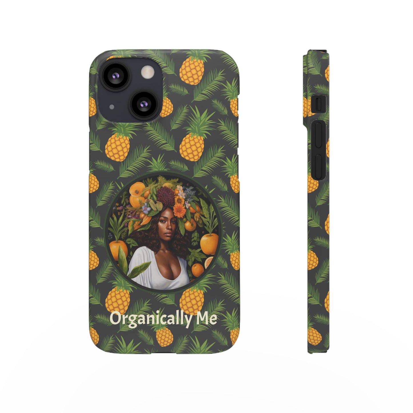 Organically Me A Pineapple Plant Garden Snap Case with Black Woman