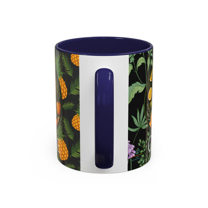 Organically Me A Pineapple Plant Garden Vegan Ceramic Plant Mug with Black woman (11oz)