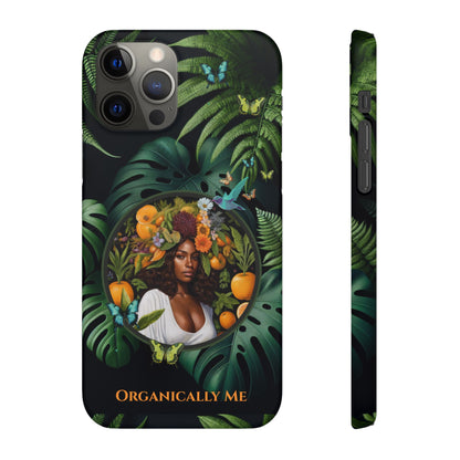 100% Organic A Fern Monstera Plant Garden Snap Phone Case with Black Woman, for iPhone and Android Models