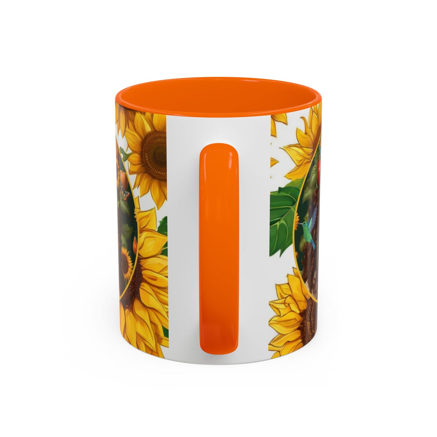 Organically Me B Sunflower Plant Garden Vegan Ceramic Plant Mug with Black woman (11oz) 8 Color Combos