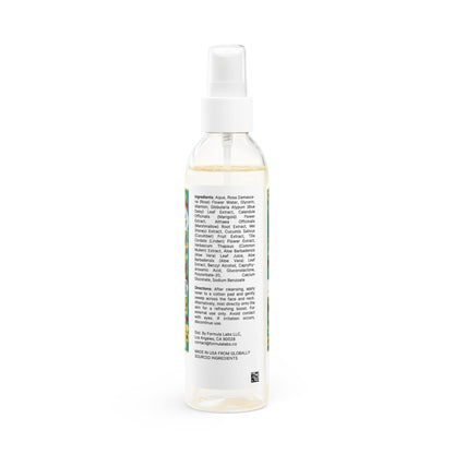 Rose Cucumber Marshmallow Root Botanicals Facial Toner (Sensitive Skin & Fragrance-free) with Honey, Aloe, Allantoin, Mullein, Marigolds & Blue Daisies (6oz)