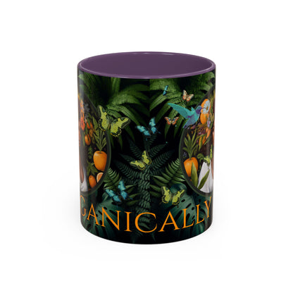 100% Organic A Fern Monstera Plant Garden Vegan Ceramic Plant Mug with Black woman (11oz) 8 Color Combos