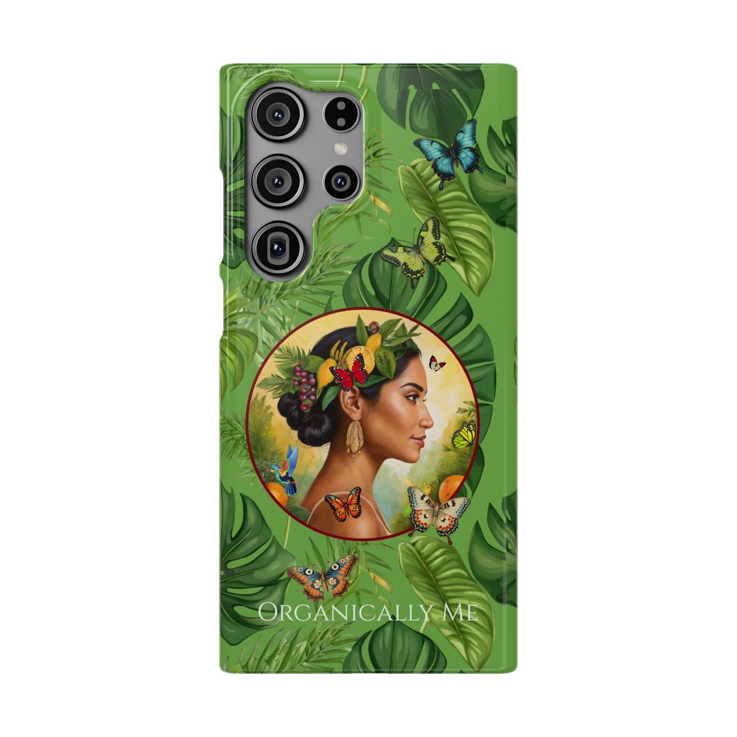 Organically Me A Monstera Butterfly Garden Snap Phone Case with Woman, Veggie Chic for Androids and iPhone models