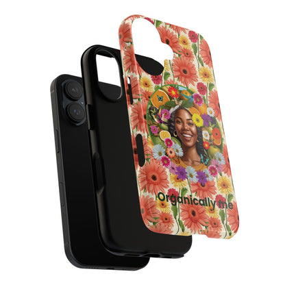 Organically Me A Joy Daisy & Plant Garden: Tough iPhone 16 Case with Eco Garden Plant Vibe Design and Black Woman