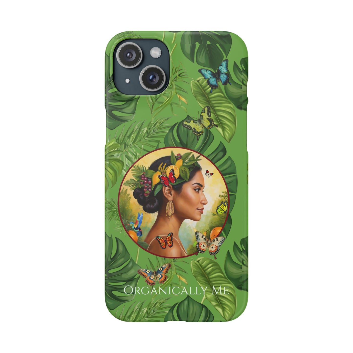 Organically Me A Monstera Butterfly Garden Snap Phone Case with Woman, Veggie Chic for Androids and iPhone models
