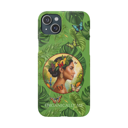 Organically Me A Monstera Butterfly Garden Snap Phone Case with Woman, Veggie Chic for Androids and iPhone models