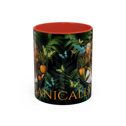 100% Organic A Fern Monstera Plant Garden Vegan Ceramic Plant Mug with Black woman (11oz) 8 Color Combos