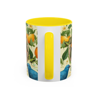 Organically Me A Lemon Bluebird Plant Garden Vegan Ceramic Plant Mug with Black woman (11oz) 8 Color Combos