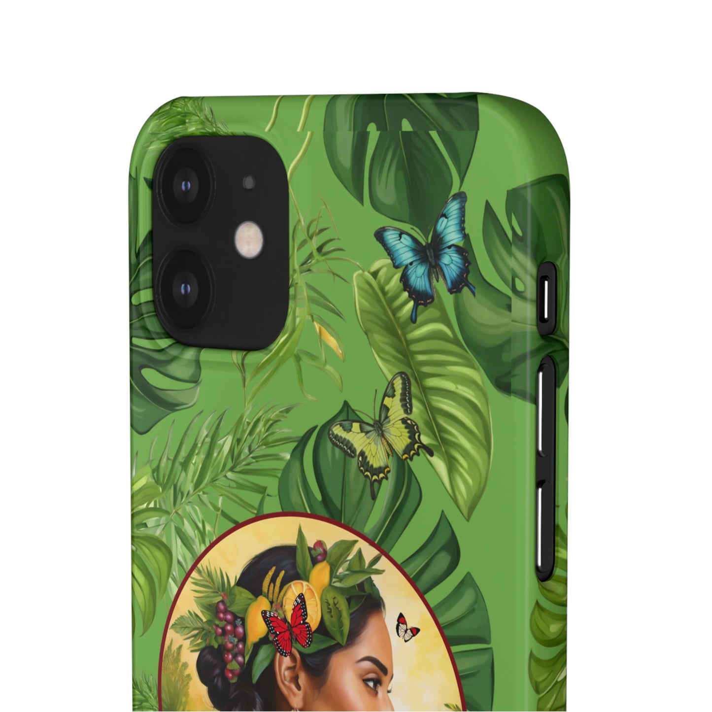 Organically Me A Monstera Butterfly Garden Snap Phone Case with Woman, Veggie Chic for Androids and iPhone models