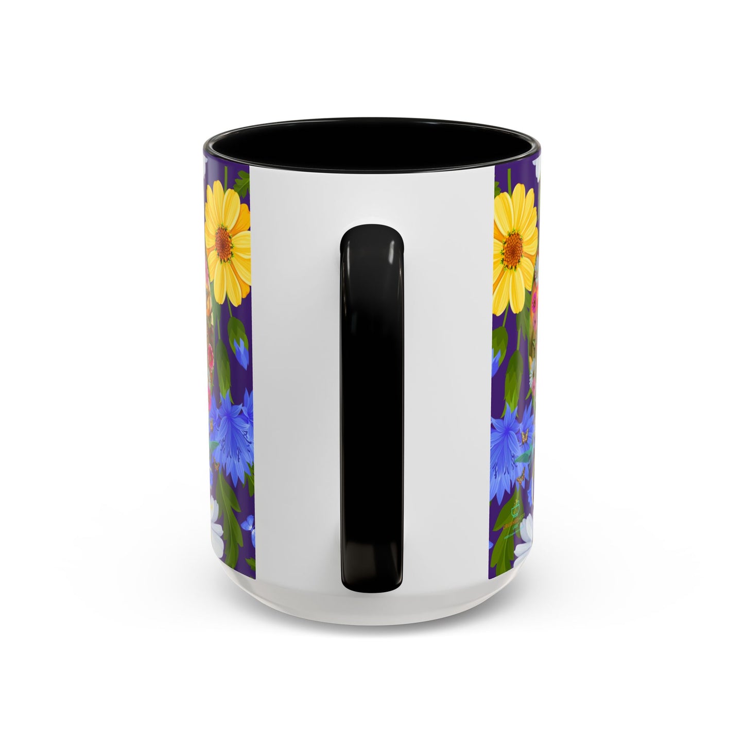 100% Organic Blue Gwen Plant Garden Vegan Ceramic Plant Mug with (11 or 15 oz) 8 Color Combos