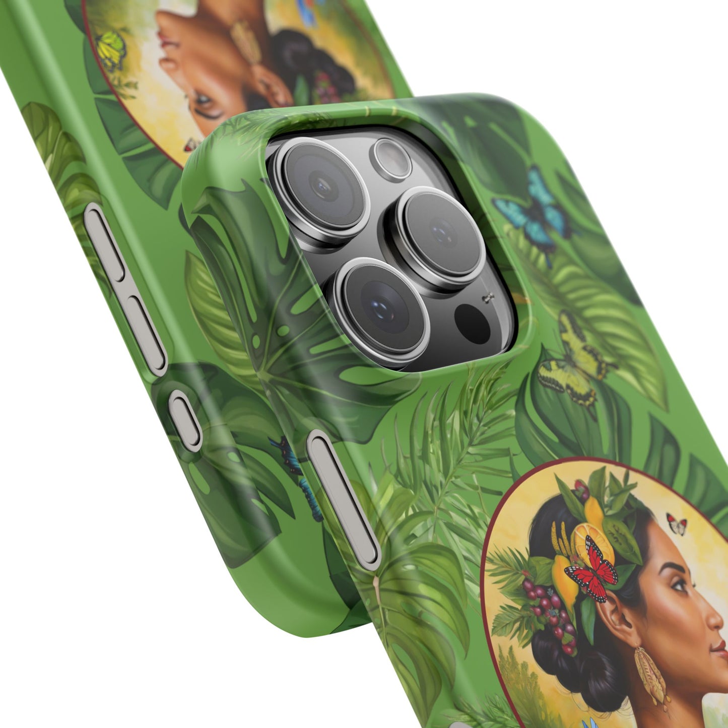 Organically Me A Monstera Butterfly Garden Snap Phone Case with Woman, Veggie Chic for Androids and iPhone models