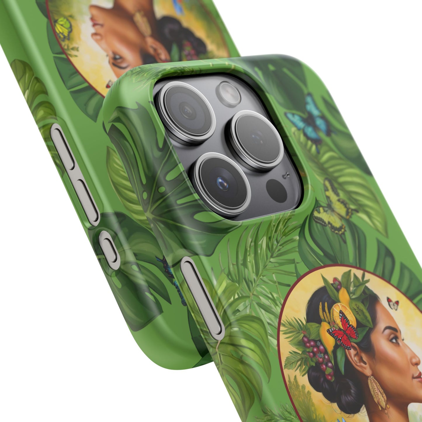 Organically Me A Monstera Butterfly Garden Snap Phone Case with Woman, Veggie Chic for Androids and iPhone models