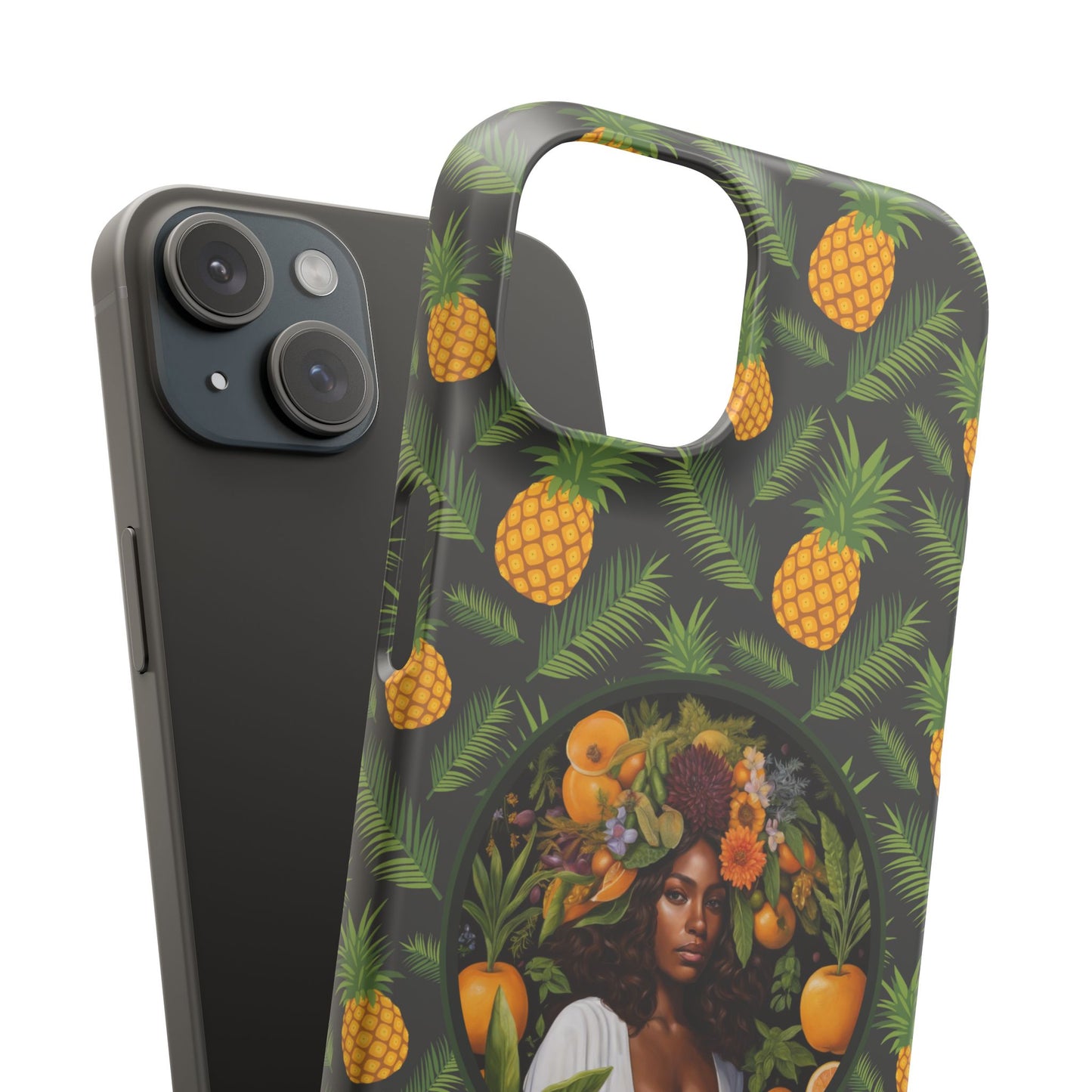 Organically Me A Pineapple Plant Garden Snap Case with Black Woman
