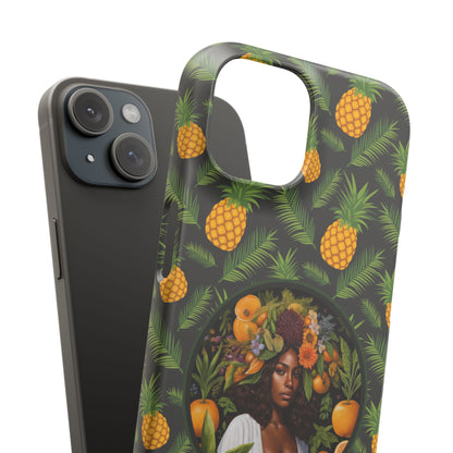 Organically Me A Pineapple Plant Garden Snap Case with Black Woman