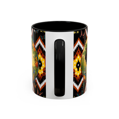 Organically Me A Tribal Butterfly Plant Garden Vegan Ceramic Plant Mug with Black woman (11oz) 8 Color Combos