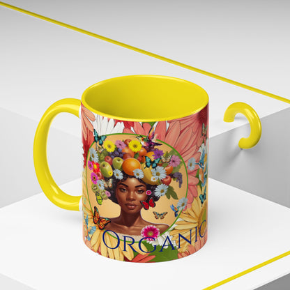 Organically Me Gerber Joy3 Plant Garden Vegan Ceramic Plant Mug with Woman (11oz) 8 Color Combos