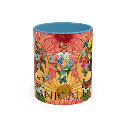 Organically Me Gerber Joy3 Plant Garden Vegan Ceramic Plant Mug with Woman (11oz) 8 Color Combos