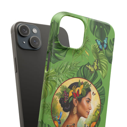 Organically Me A Monstera Butterfly Garden Snap Phone Case with Woman, Veggie Chic for Androids and iPhone models