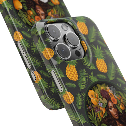 Organically Me A Pineapple Plant Garden Snap Case with Black Woman