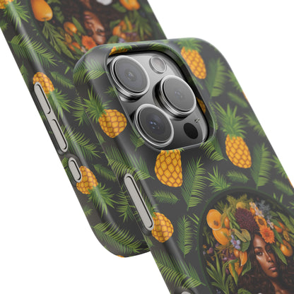 Organically Me A Pineapple Plant Garden Snap Case with Black Woman