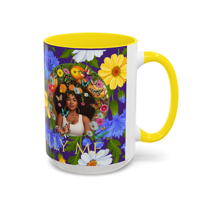 100% Organic Blue Gwen Plant Garden Vegan Ceramic Plant Mug with (11 or 15 oz) 8 Color Combos