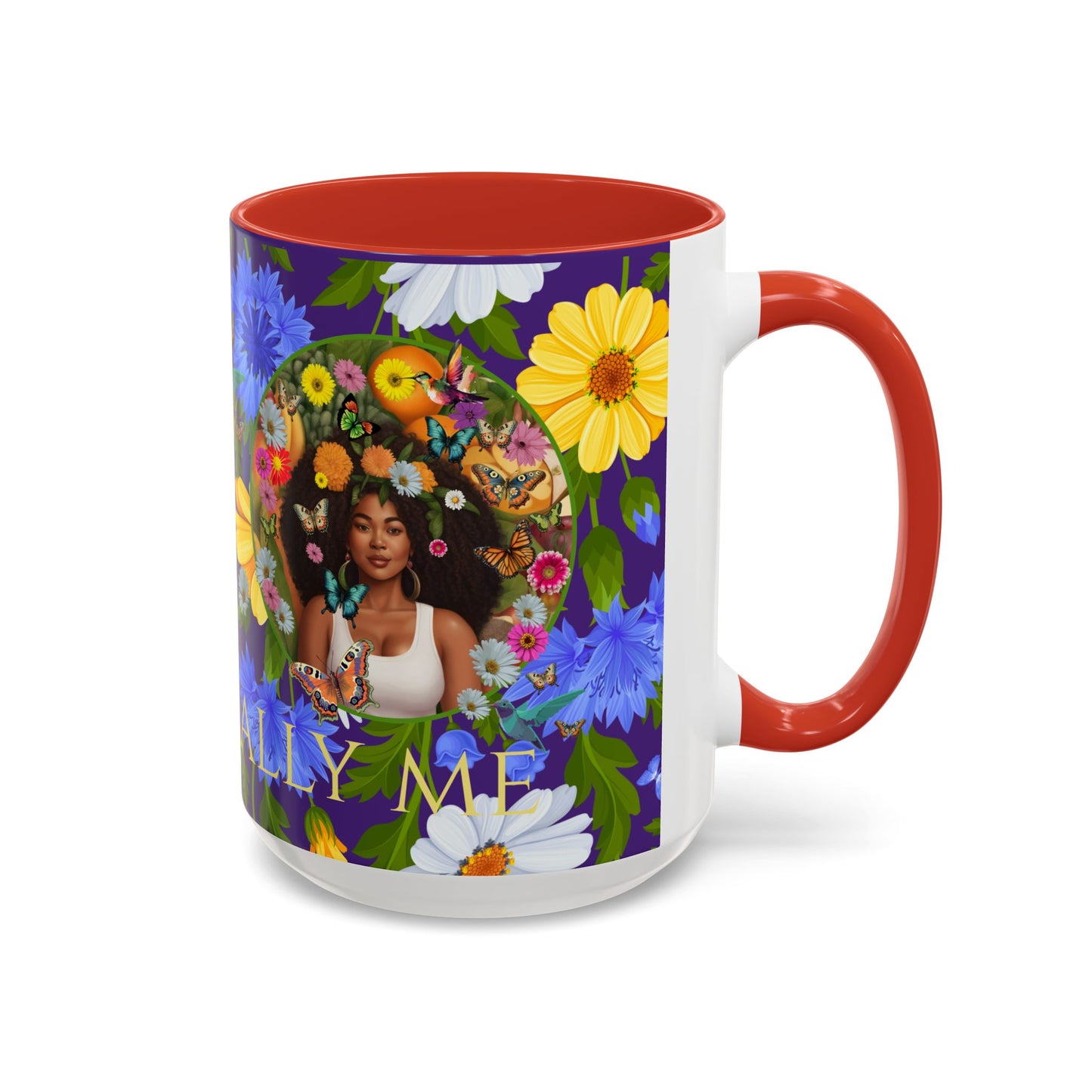 100% Organic Blue Gwen Plant Garden Vegan Ceramic Plant Mug with (11 or 15 oz) 8 Color Combos