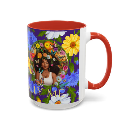 100% Organic Blue Gwen Plant Garden Vegan Ceramic Plant Mug with (11 or 15 oz) 8 Color Combos