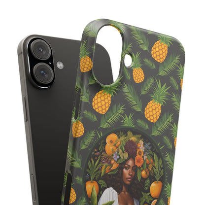 Organically Me A Pineapple Plant Garden Snap Case with Black Woman
