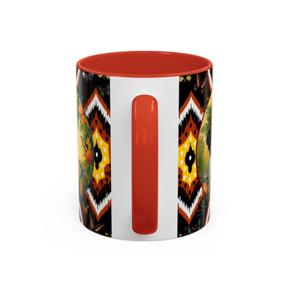 Organically Me A Tribal Butterfly Plant Garden Vegan Ceramic Plant Mug with Black woman (11oz) 8 Color Combos