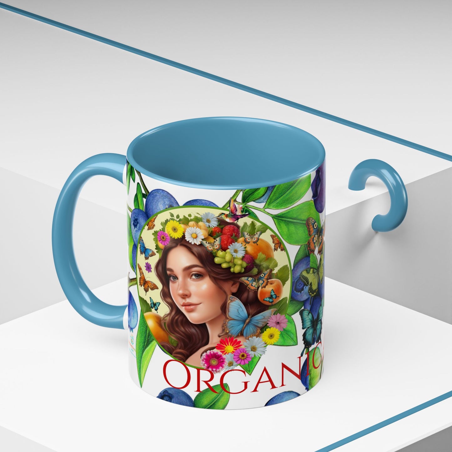 Organically Me Blueberry Bella Plant2 Garden Vegan Ceramic Plant Mug with (11oz) 8 Color Combos