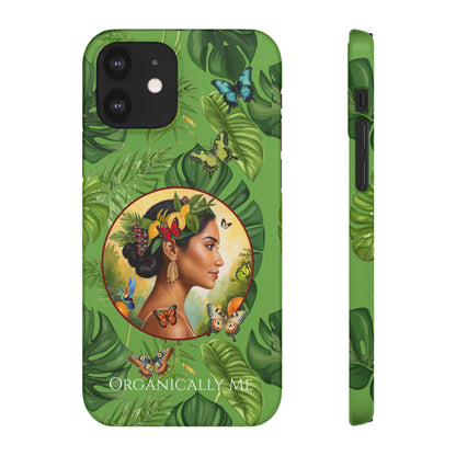 Organically Me A Monstera Butterfly Garden Snap Phone Case with Woman, Veggie Chic for Androids and iPhone models
