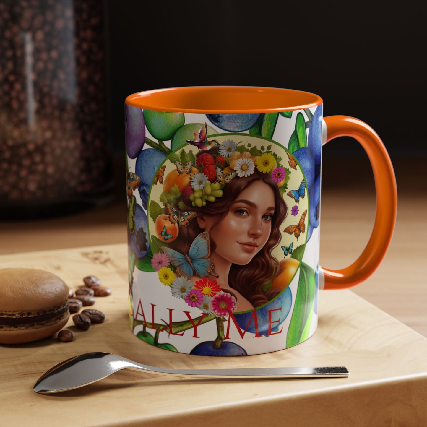 Organically Me Blueberry Bella Plant2 Garden Vegan Ceramic Plant Mug with (11oz) 8 Color Combos