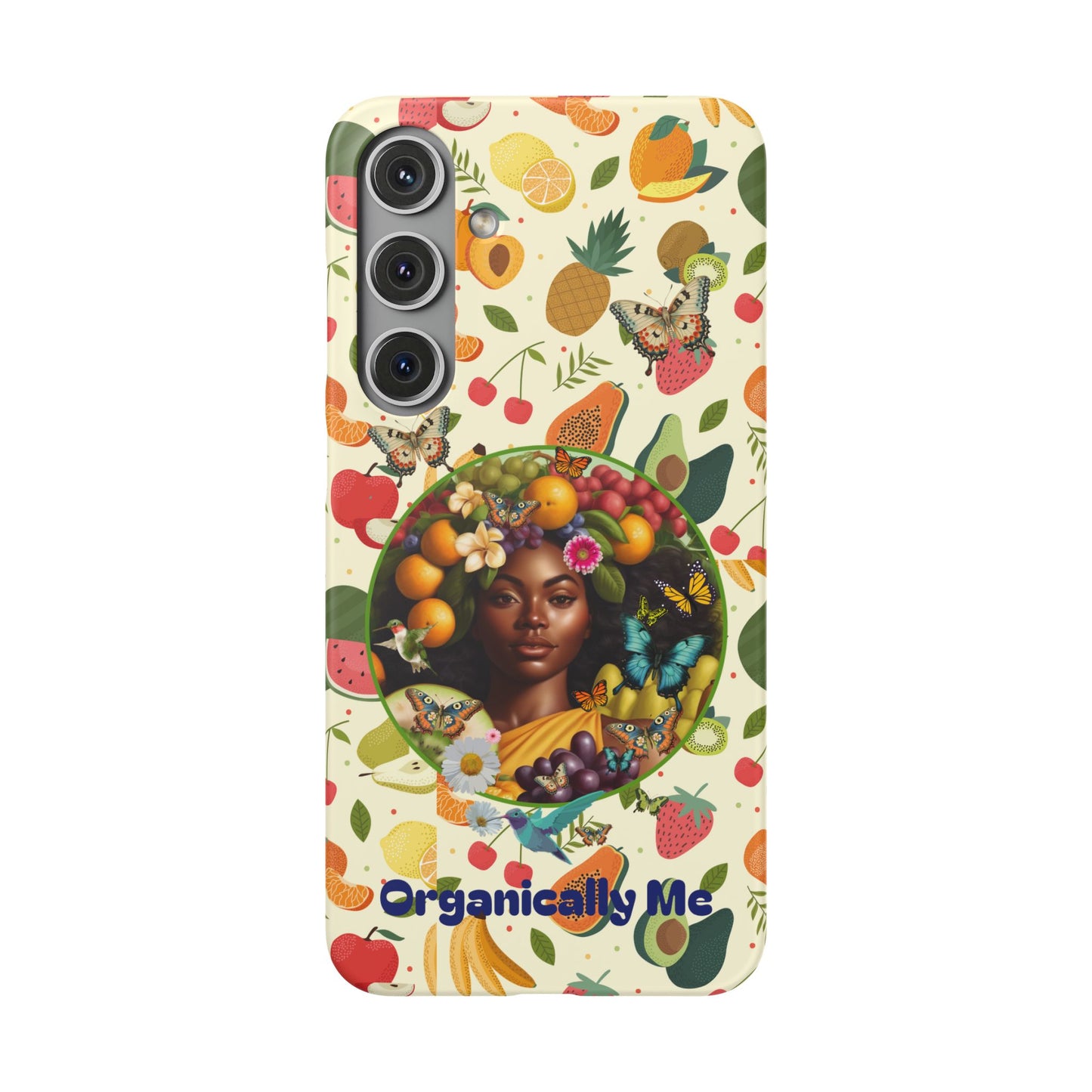 Organically Me Fruit & Veggie Queen Plant Garden Snap Phone Case with Black Woman, for iPhone and Android