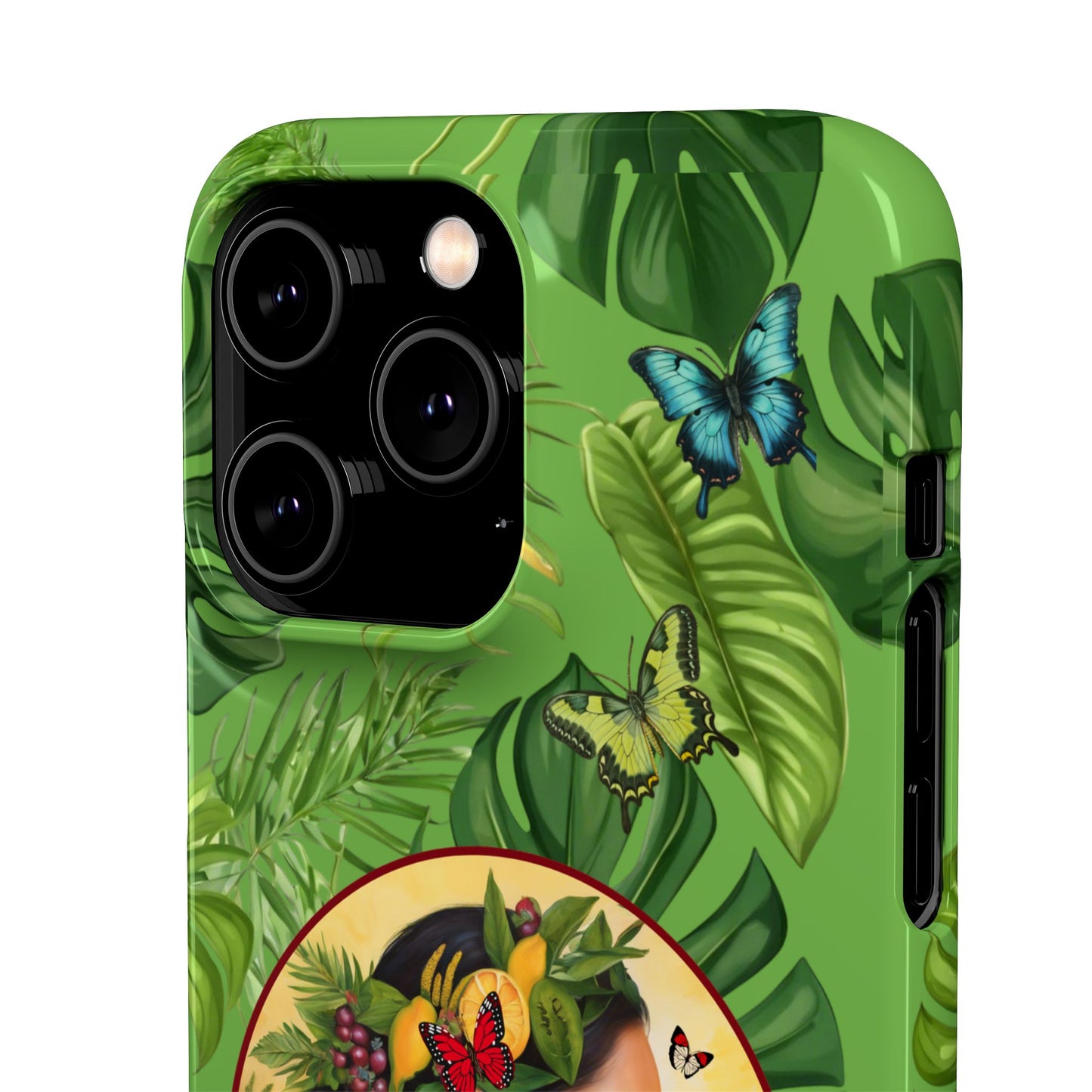 Organically Me A Monstera Butterfly Garden Snap Phone Case with Woman, Veggie Chic for Androids and iPhone models