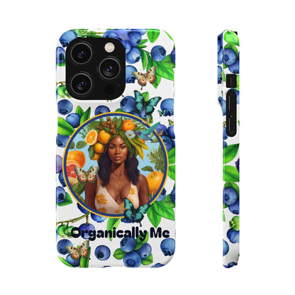 Organically Me Blueberry Plant B Garden Snap Phone Case with Black Woman, for iPhone and Android