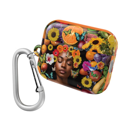 Cultural & Floral Garden Themed AirPods with Butterflies, Plants & Black Woman for AirPods Pro Gen 1 & 2, AirPods Gen 1, Gen 2, Gen 3