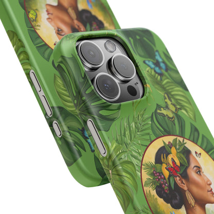 Organically Me A Monstera Butterfly Garden Snap Phone Case with Woman, Veggie Chic for Androids and iPhone models