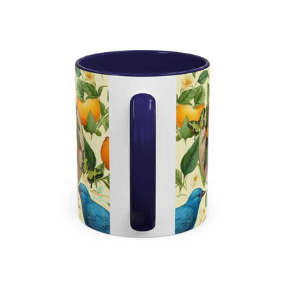 Organically Me A Lemon Bluebird Plant Garden Vegan Ceramic Plant Mug with Black woman (11oz) 8 Color Combos