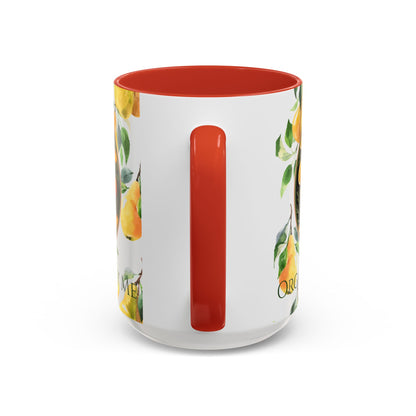 Organically Me Yellow Pear Plant Garden Vegan Ceramic Plant Mug with Black woman (11oz) 8 Color Combos