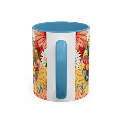 100% Organic Gerber Joy3 Plant Garden Vegan Ceramic Plant Mug with Woman (11oz) 8 Color Combos