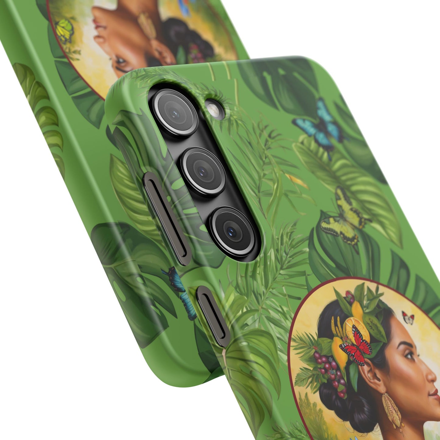 Organically Me A Monstera Butterfly Garden Snap Phone Case with Woman, Veggie Chic for Androids and iPhone models