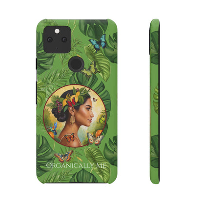 Organically Me A Monstera Butterfly Garden Snap Phone Case with Woman, Veggie Chic for Androids and iPhone models