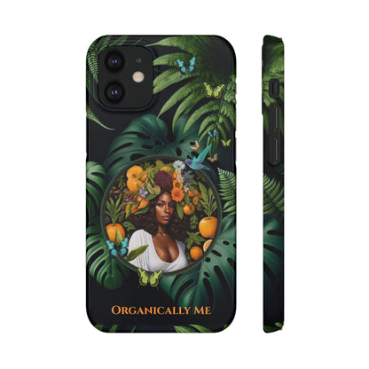 100% Organic A Fern Monstera Plant Garden Snap Phone Case with Black Woman, for iPhone and Android Models