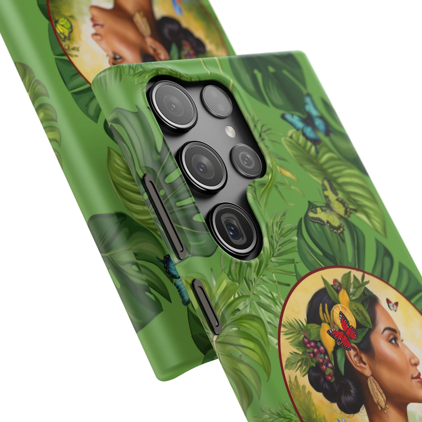 Organically Me A Monstera Butterfly Garden Snap Phone Case with Woman, Veggie Chic for Androids and iPhone models