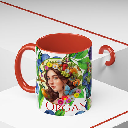 Organically Me Blueberry Bella Plant2 Garden Vegan Ceramic Plant Mug with (11oz) 8 Color Combos