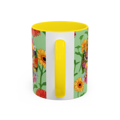 Organically Me A Joy Daisy Plant Garden Vegan Ceramic Plant Mug with Black woman (11oz) 8 Color Combos