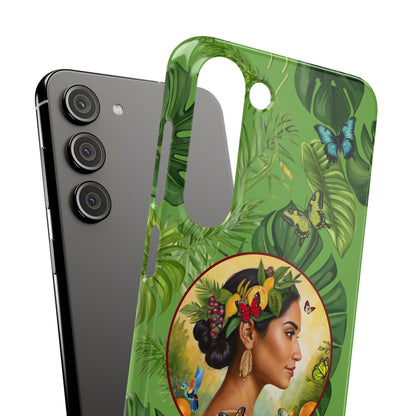 Organically Me A Monstera Butterfly Garden Snap Phone Case with Woman, Veggie Chic for Androids and iPhone models