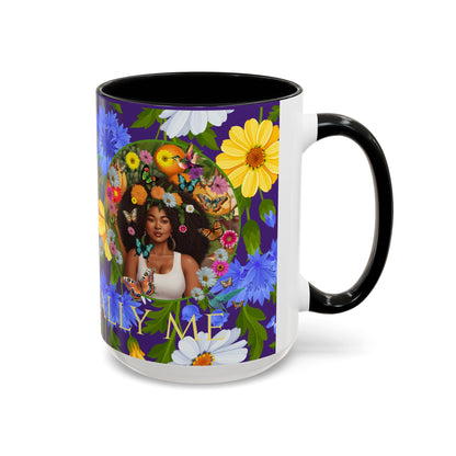 100% Organic Blue Gwen Plant Garden Vegan Ceramic Plant Mug with (11 or 15 oz) 8 Color Combos