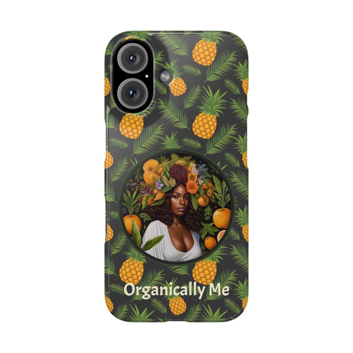 Organically Me A Pineapple Plant Garden Snap Case with Black Woman